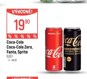 Coca-Cola, Coca-Cola Zero, Fanta, Sprite