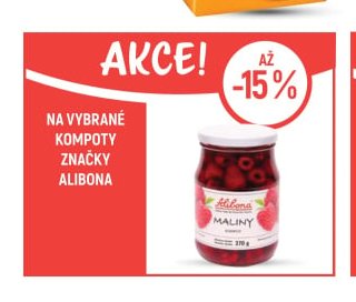 NA VYBRANÉ KOMPOTY ZNAČKY ALIBONA
