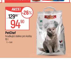 PetChef hrudkující stelivo