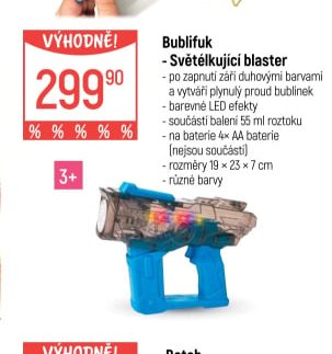 Bublifuk Světélkující blaster