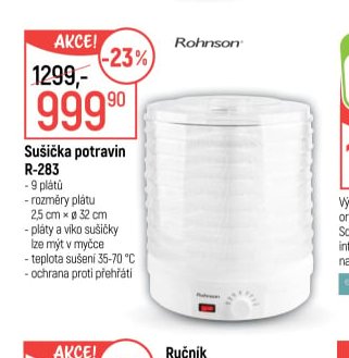 Sušička potravin R-283