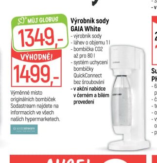 Výrobník sody GAIA White