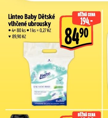 Linteo Baby Dětské vlhčené ubrousky
