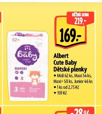 Albert Cute Baby Dětské plenky