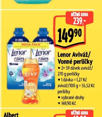 Lenor Aviváž/Vonné perličky