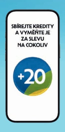 Sbírejte kredity a vyměňte je za slevu na cokoliv +20