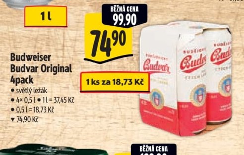 Budweiser Budvar Original 4pack