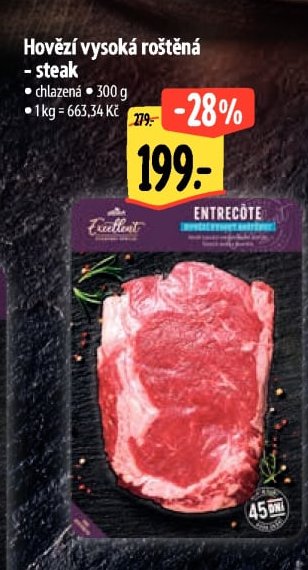 Hovězí vysoká roštěná - steak