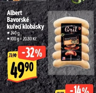 Albert Bavorské kuřecí klobásky
