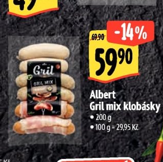 Albert Gril mix klobásky