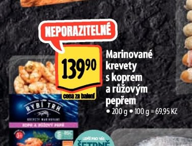 Marinované krevety s koprem a růžovým pepřem