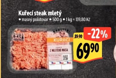 Kuřecí steak mletý