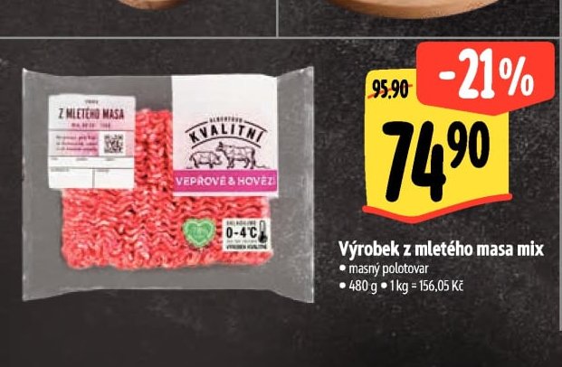 Výrobek z mletého masa mix