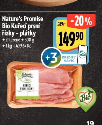 Nature's Promise Bio Kuřecí prsní řízky