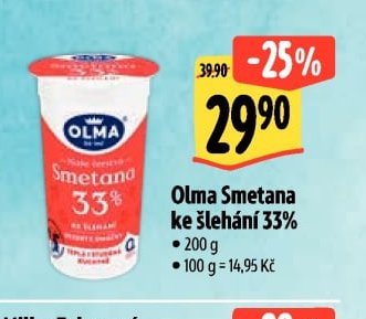 Olma Smetana ke šlehání 33%