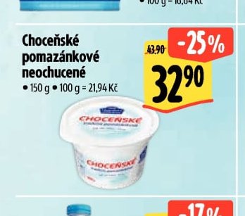 Choceňské pomazánkové neochucené