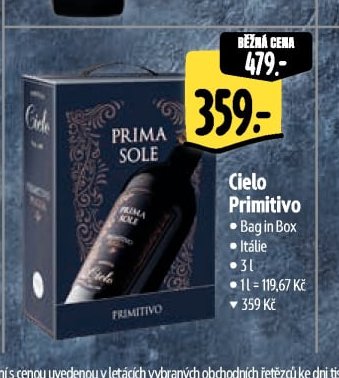 Cielo Primitivo Bag in Box