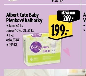 Albert Cute Baby Plenkové kalhotky