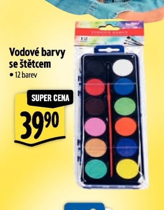 Vodové barvy se štětcem