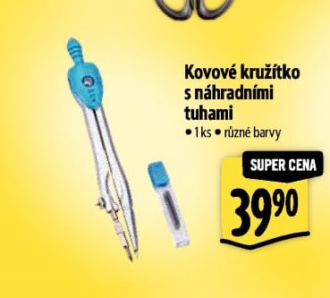 Kovové kružítko s náhradními tuhami