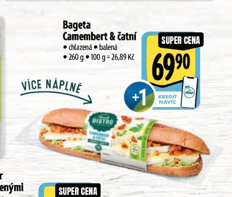 Bageta Camembert & čatní