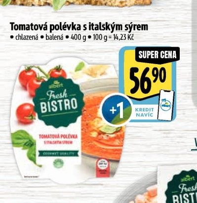 Tomatová polévka s italským sýrem