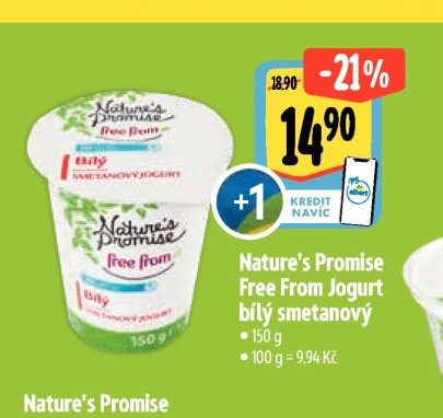 Nature's Promise Free From Jogurt bílý smetanový