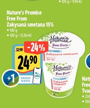 Nature's Promise Free From Zakysaná smetana 15%