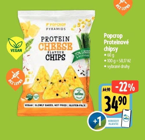 Popcrop Proteinové chipsy