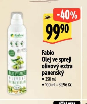 Fabio Olej ve spreji olivový extra panenský