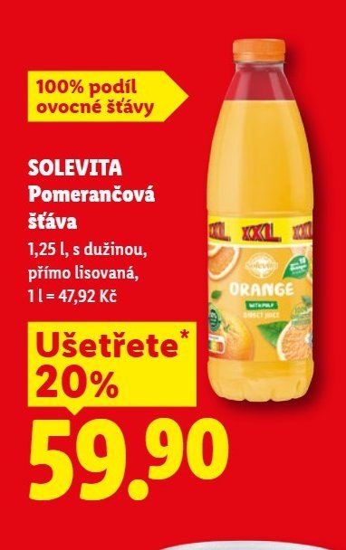 Solevita Pomerančová šťáva