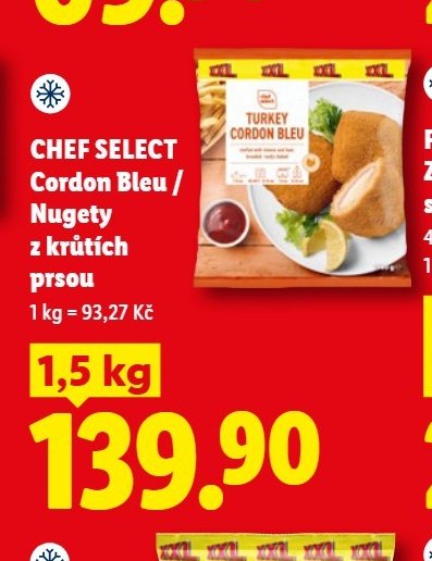 CHEF SELECT Cordon Bleu / Nugety z krůtích prsou
