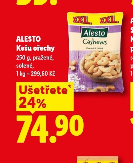 Alesto Kešu ořechy 250g