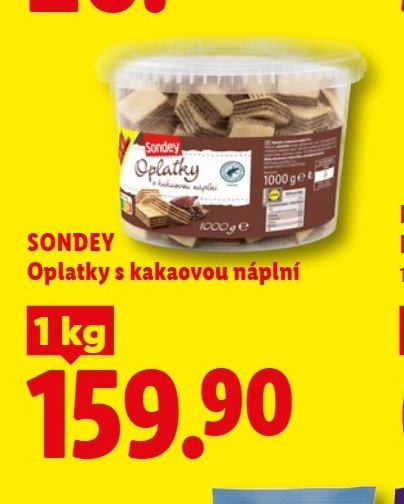 SONDEY Oplatky s kakaovou náplní