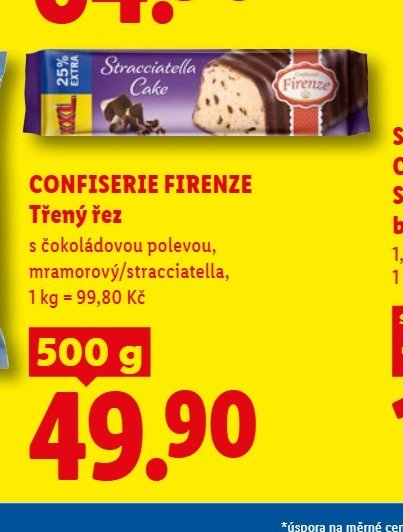 CONFISERIE FIRENZE Třený řez