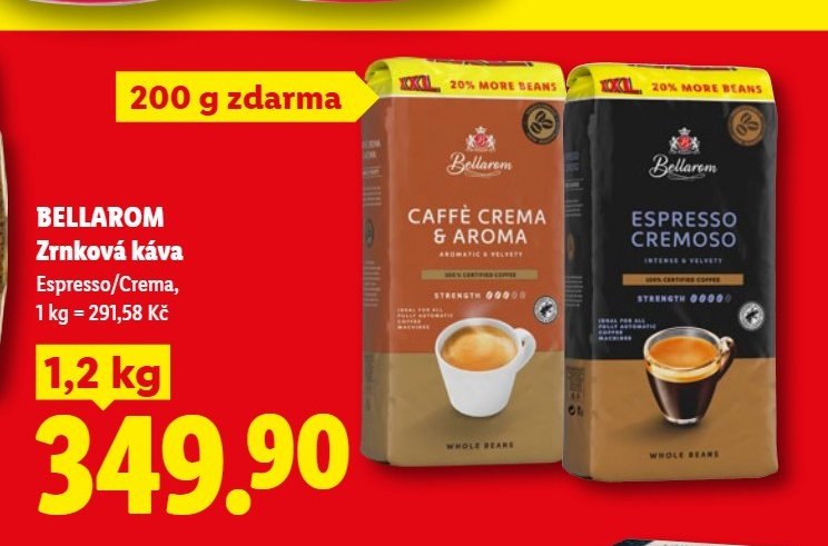 BELLAROM Zrnková káva Espresso/Crema