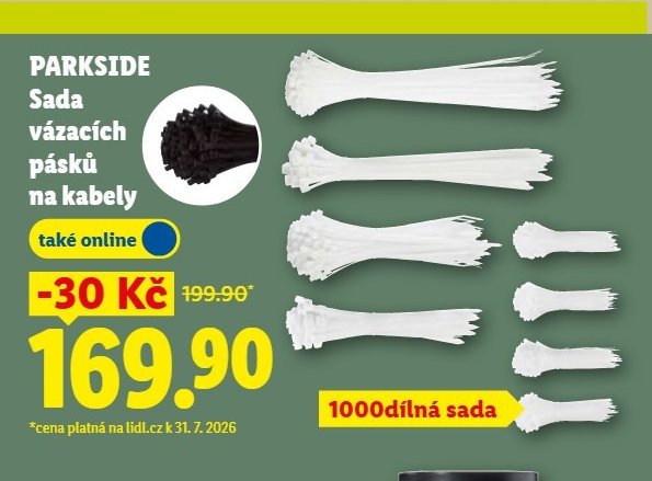 PARKSIDE Sada vázacích pásků na kabely