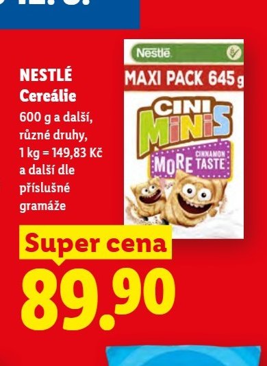 NESTLÉ Cereálie
