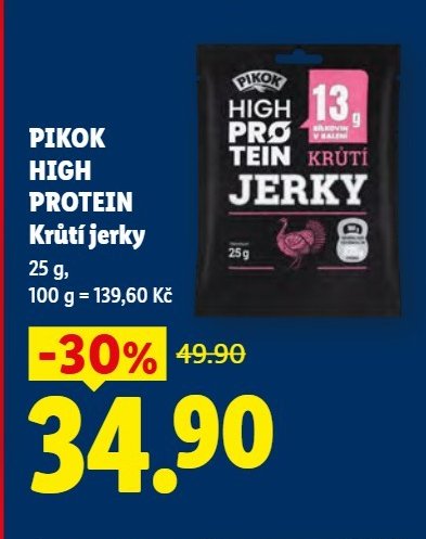Pikok High Protein Krůtí jerky