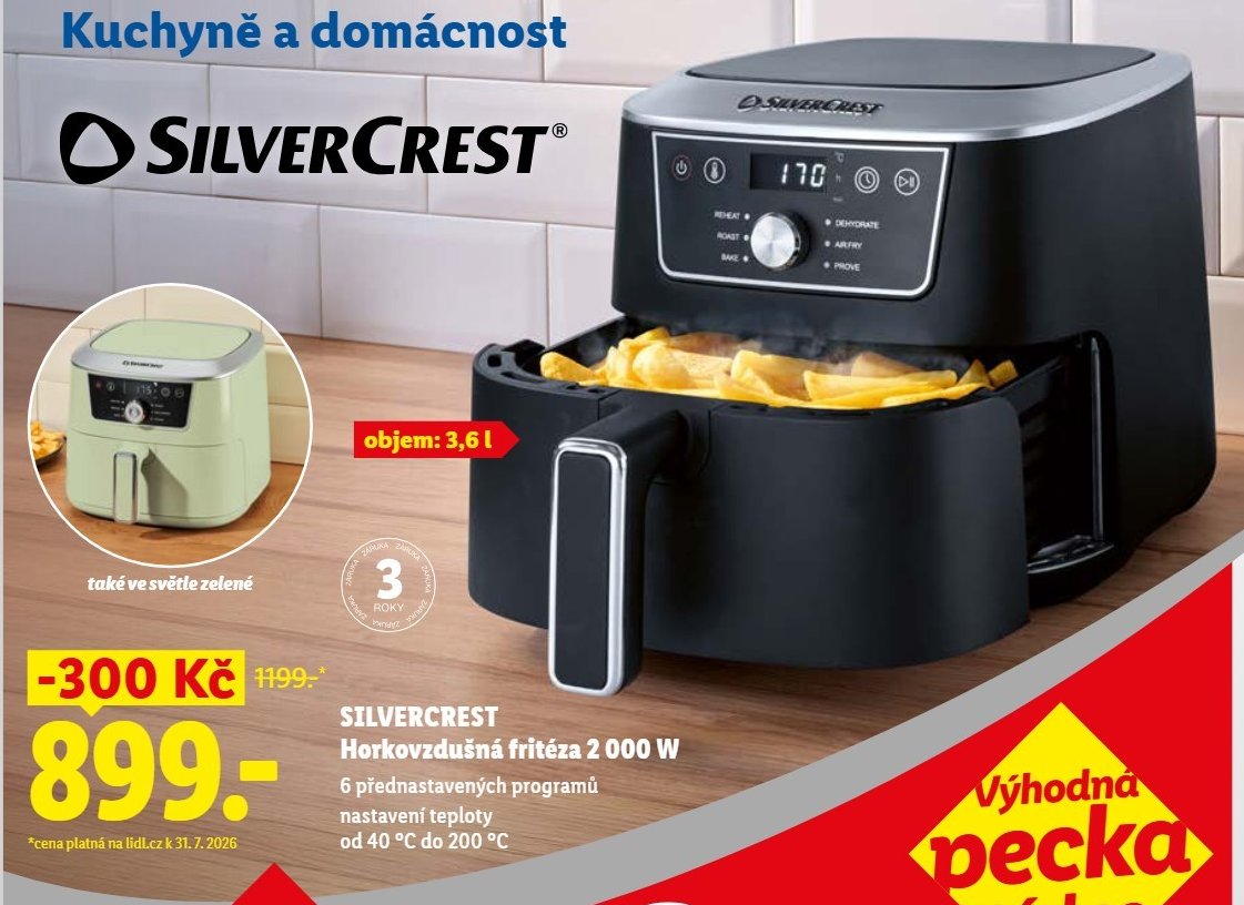 SILVERCREST Horkovzdušná fritéza 2 000 W