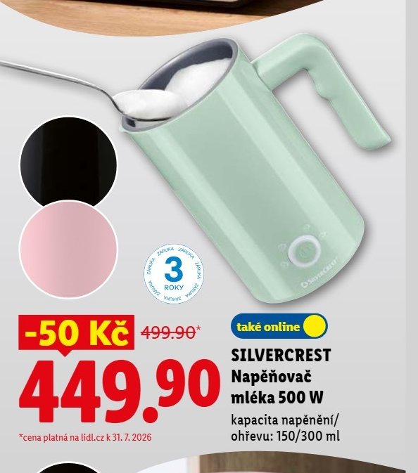 SILVERCREST Napěňovač mléka 500 W