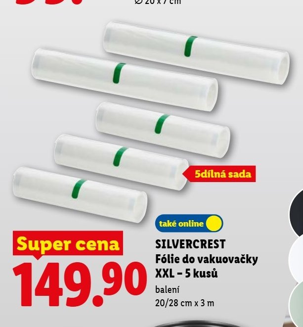 SILVERCREST Fólie do vakuovačky XXL - 5 kusů