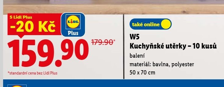 W5 Kuchyňské utěrky – 10 kusů