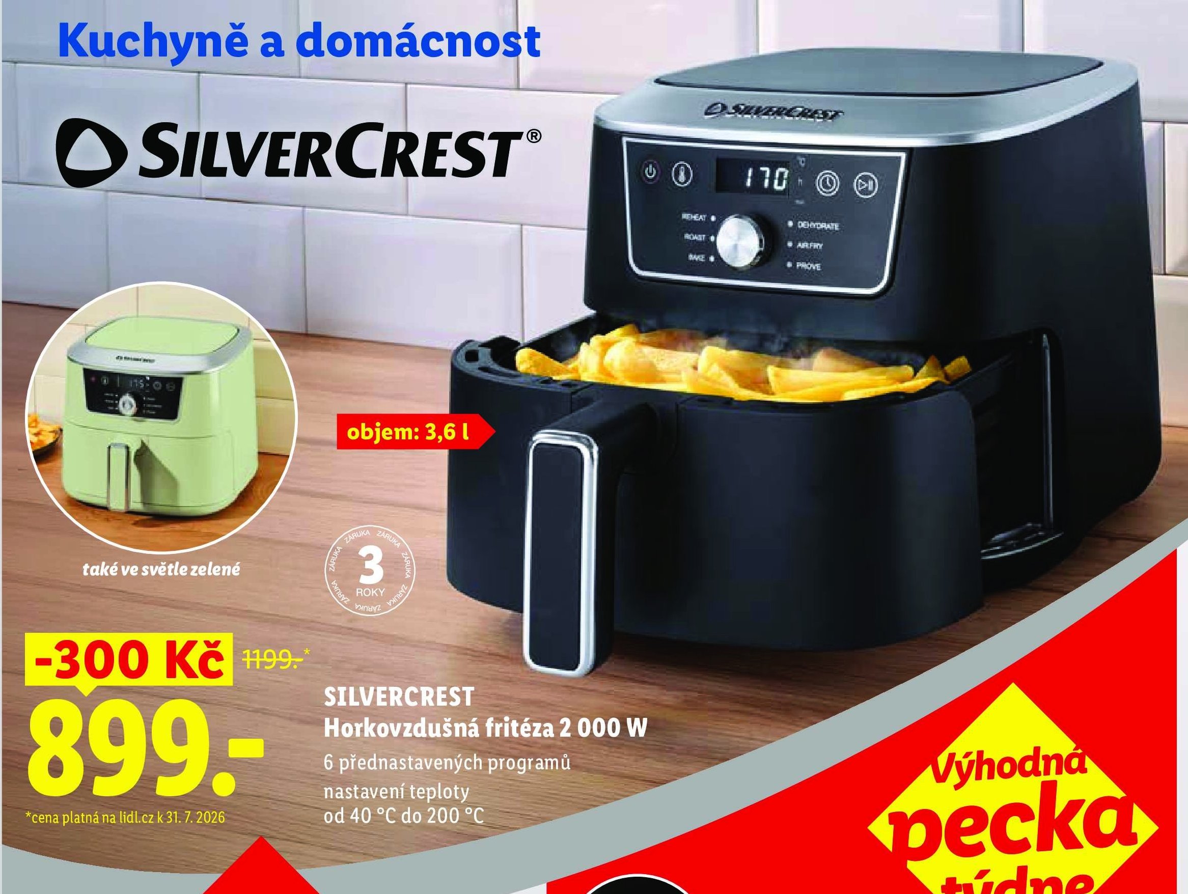 SILVERCREST Horkovzdušná fritéza 2 000 W