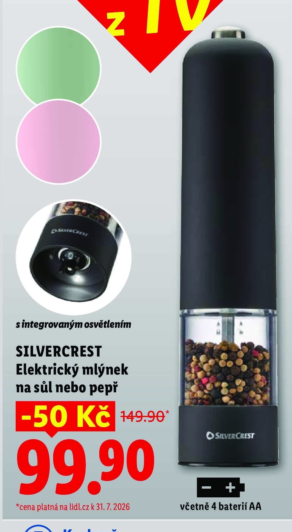 SILVERCREST Elektrický mlýnek na sůl nebo pepř