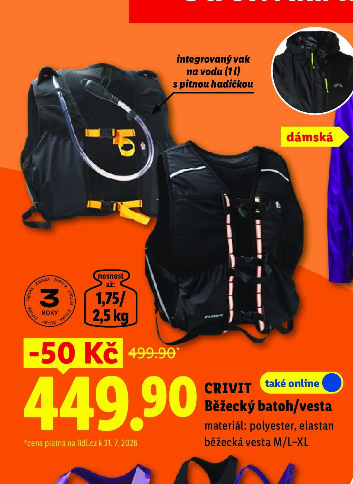 CRIVIT Běžecký batoh/vesta