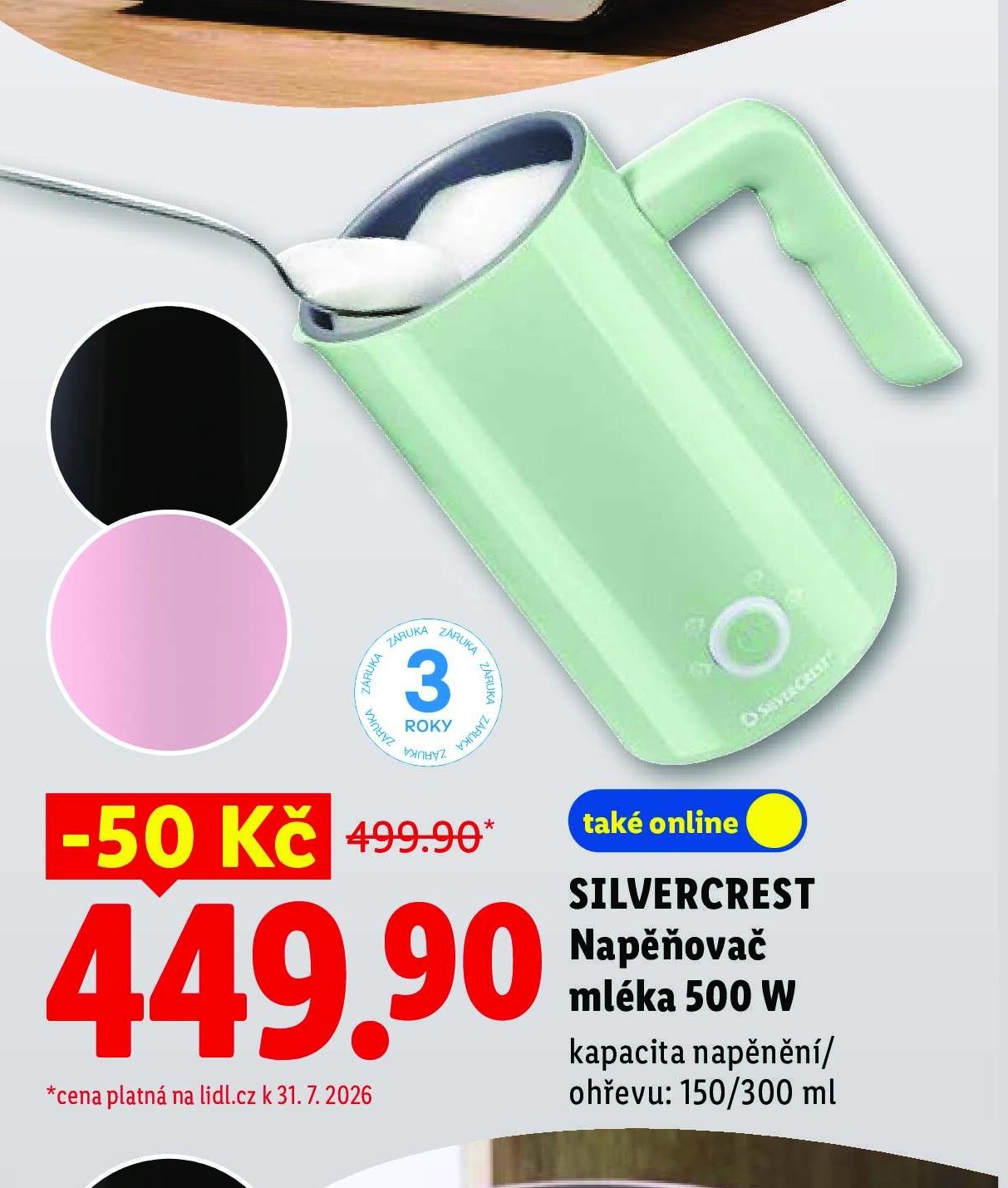 SILVERCREST Napěňovač mléka 500 W