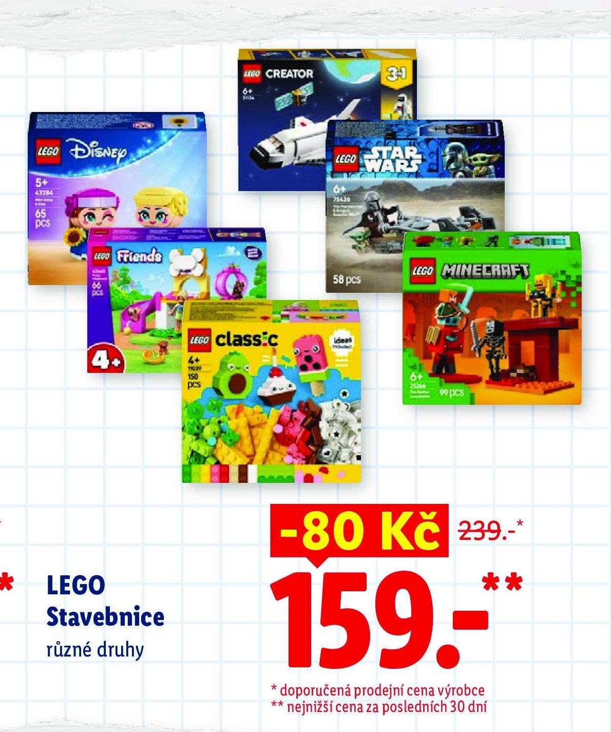 LEGO Stavebnice různé druhy