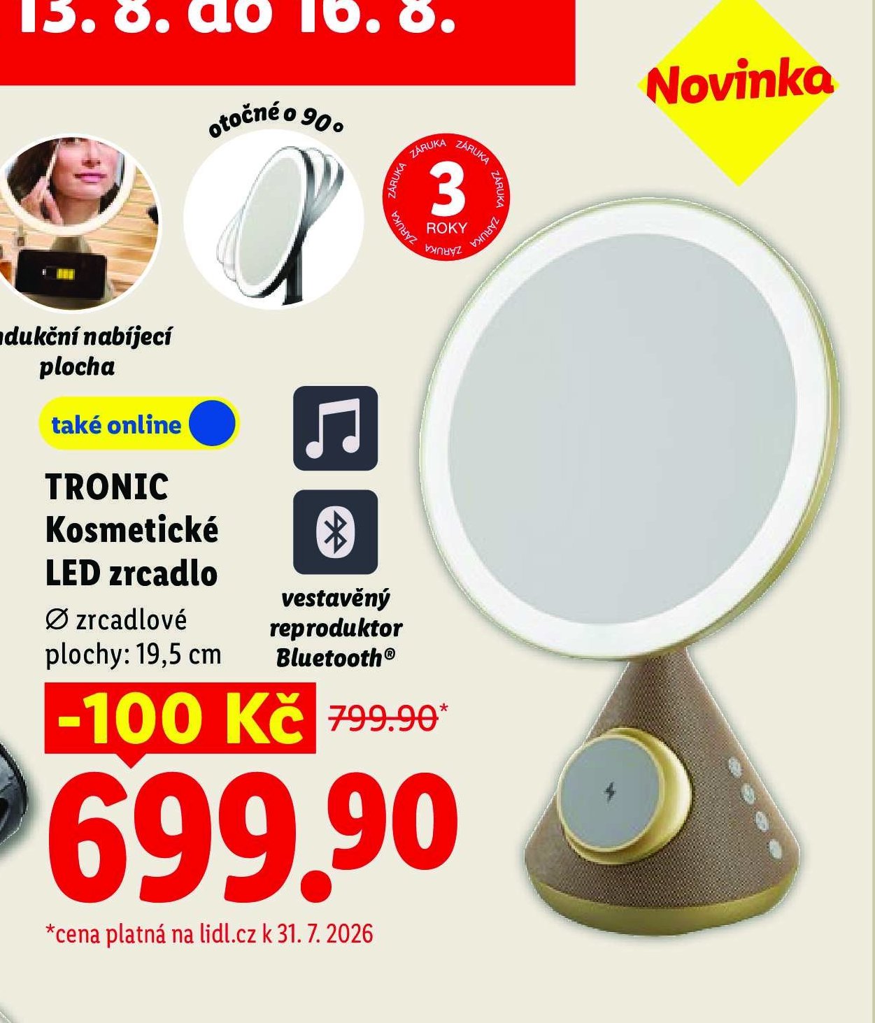 TRONIC Kosmetické LED zrcadlo