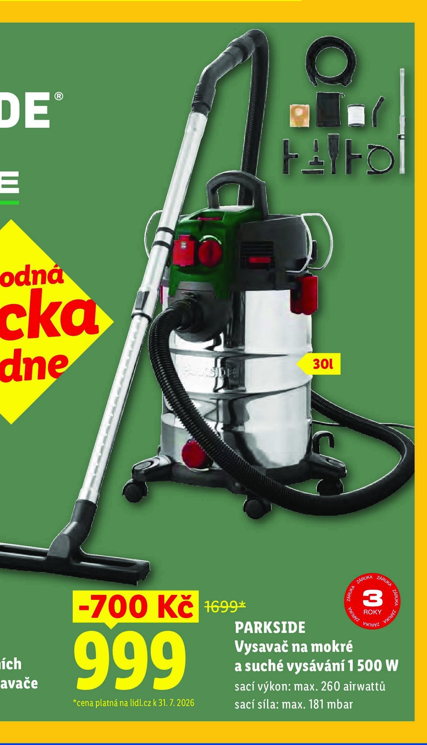 PARKSIDE Vysavač na mokré a suché vysávání 1 500 W